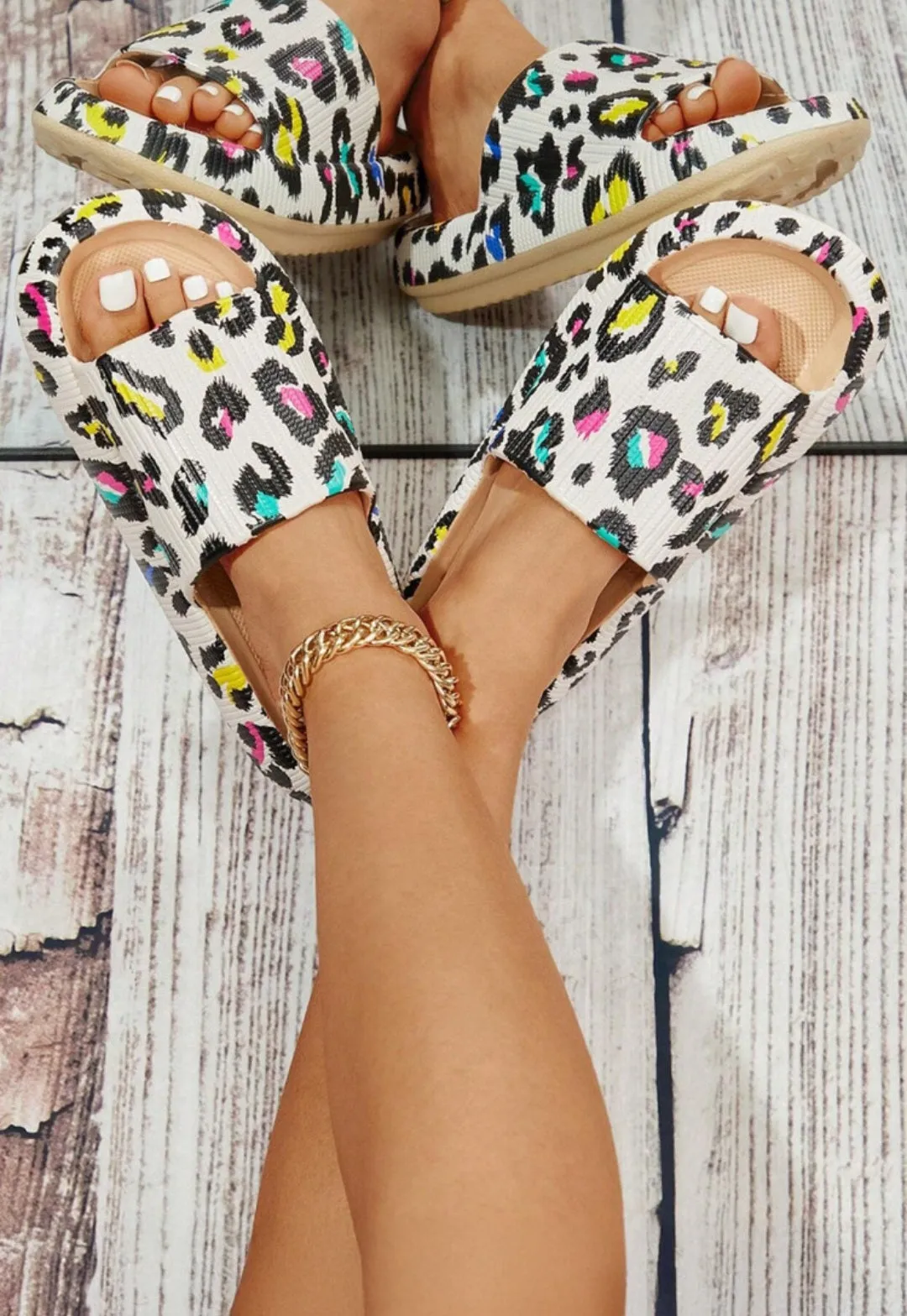 Colorful Leopard Cloud Slides