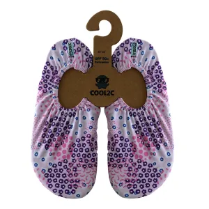 COOL2C Purple Flowers Non-Slip Pool Socks