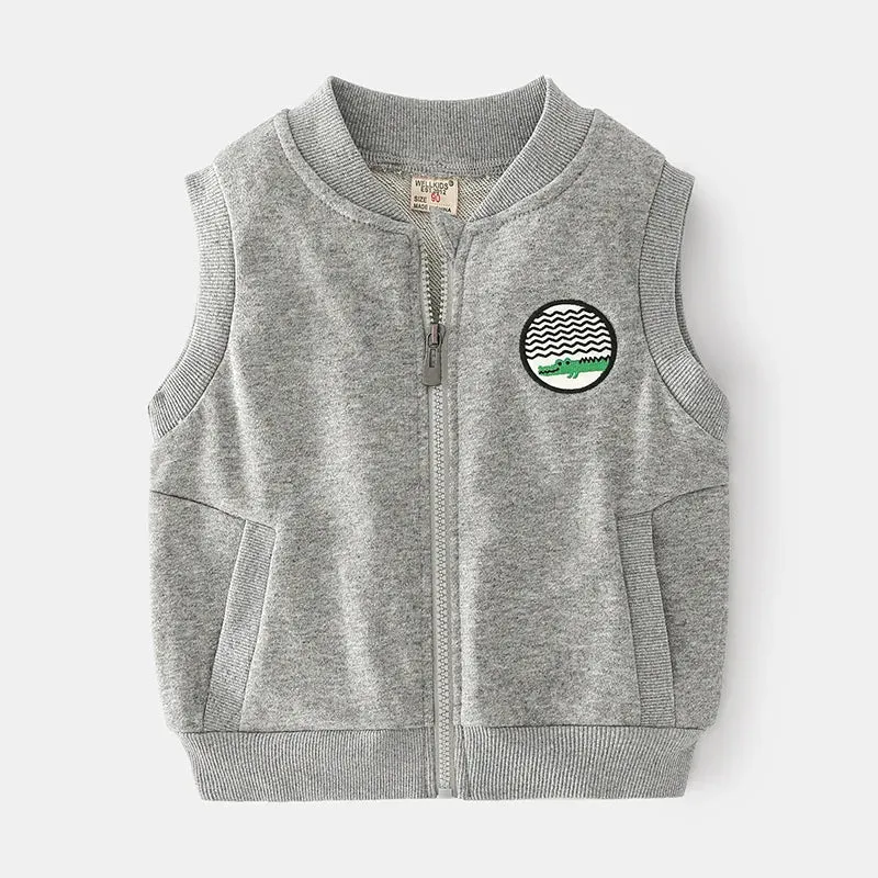 Cotton Zipper Vest