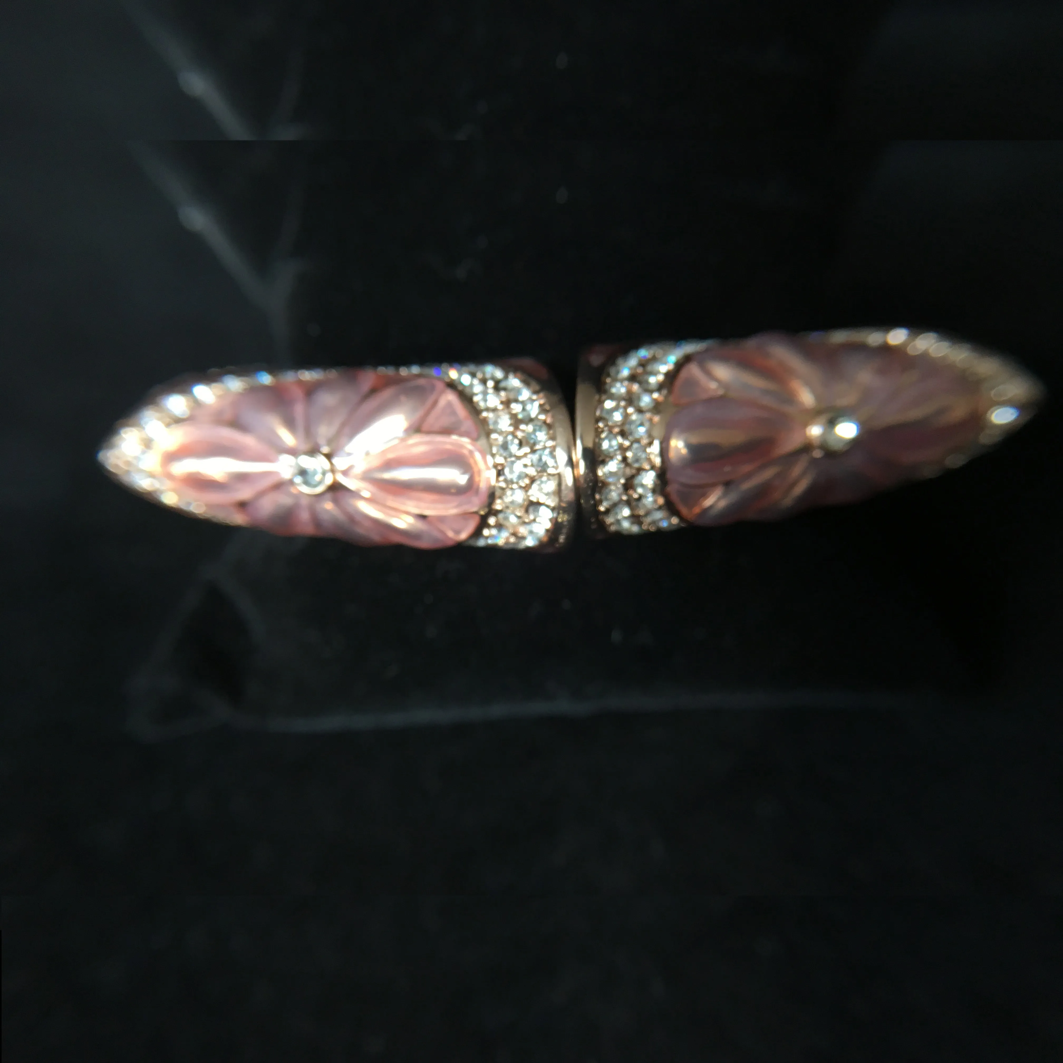 Daisy Design Rose Gold Plated Hinge Bracelet with CZ