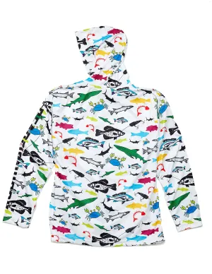 Dead Fish Hook Multicolor Fish Performance long sleeve Hoodie