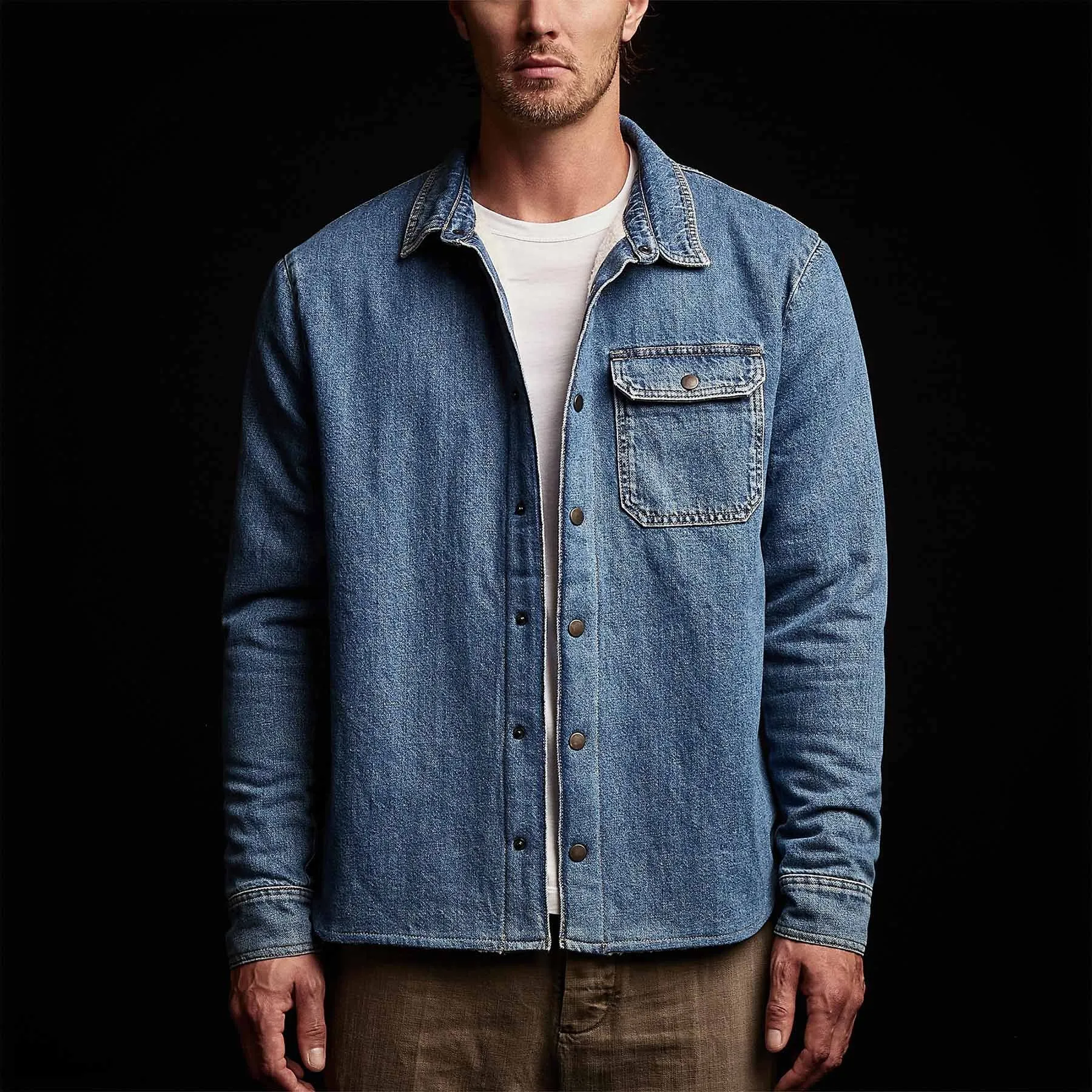Denim Sherpa Jacket - Indigo