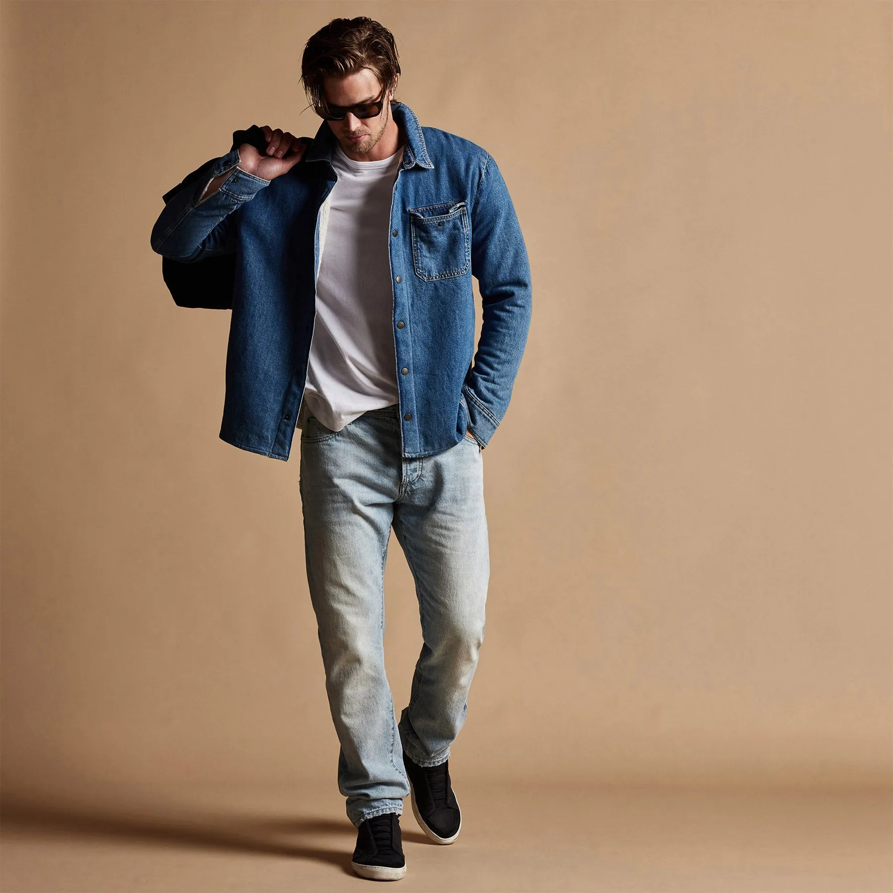 Denim Sherpa Jacket - Indigo
