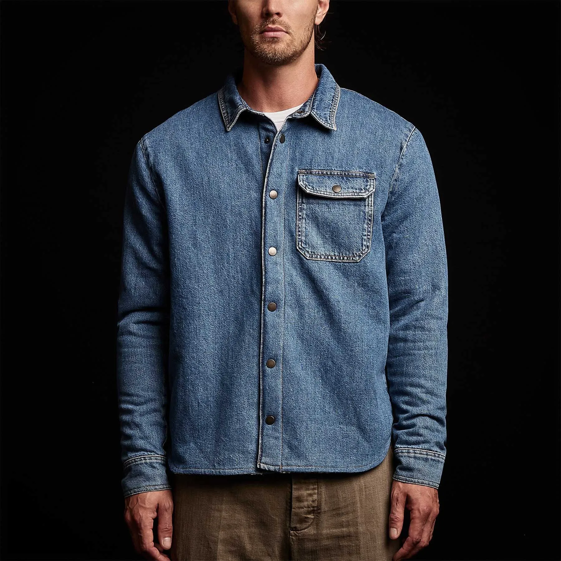 Denim Sherpa Jacket - Indigo