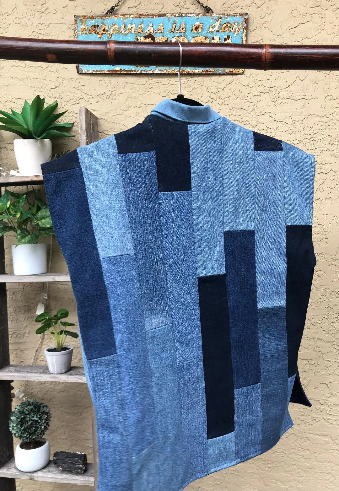 Denim Upcycled Vest.