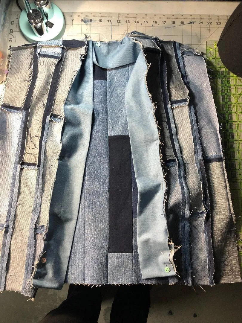 Denim Upcycled Vest.