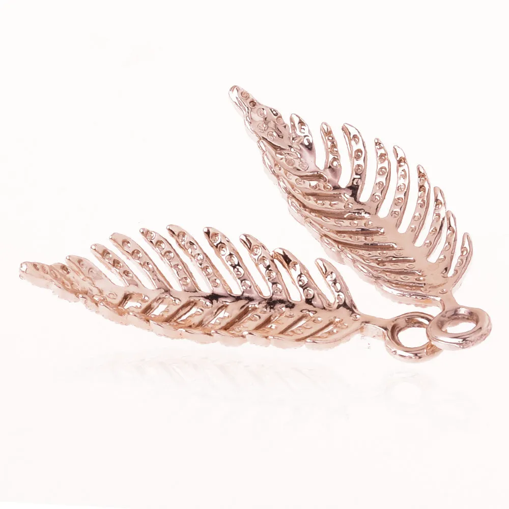 Diamond Gemstone Earrings pendant fashion charm Bracelet Handmade Mother's Day Gift 1*1*3.5cm leaf 20pcs 10177851