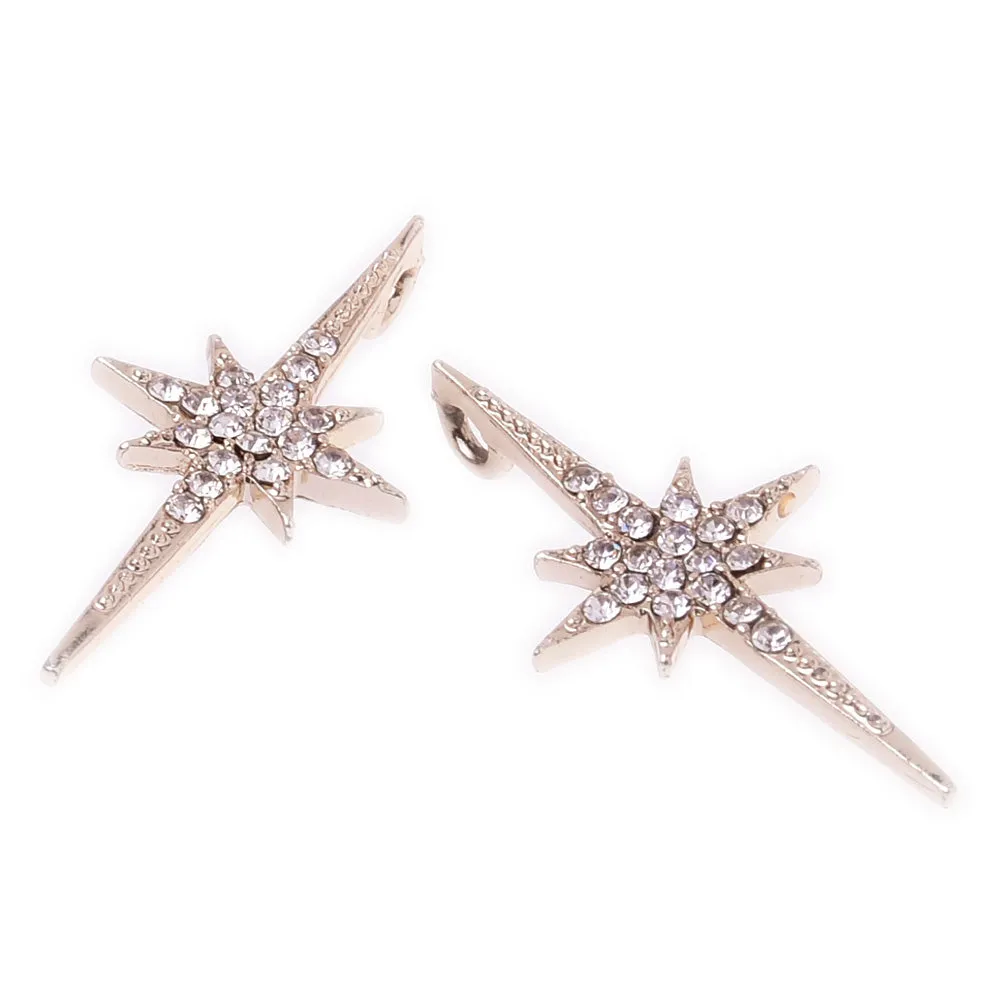 Diamond Gemstone Earrings pendant fashion charm Bracelet Handmade Mother's Day Gift 1.4*3.2cm star 20pcs 10177850