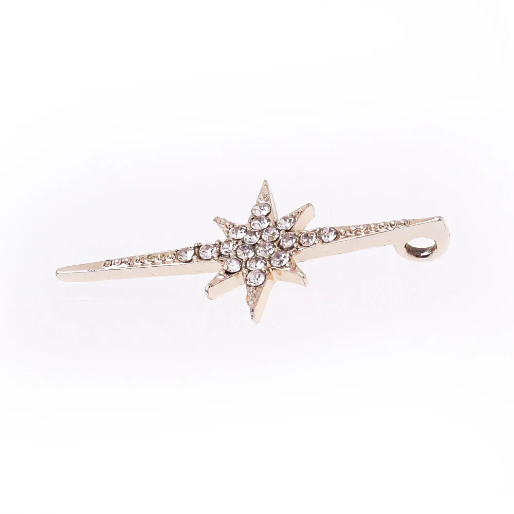 Diamond Gemstone Earrings pendant fashion charm Bracelet Handmade Mother's Day Gift 1.4*3.2cm star 20pcs 10177850