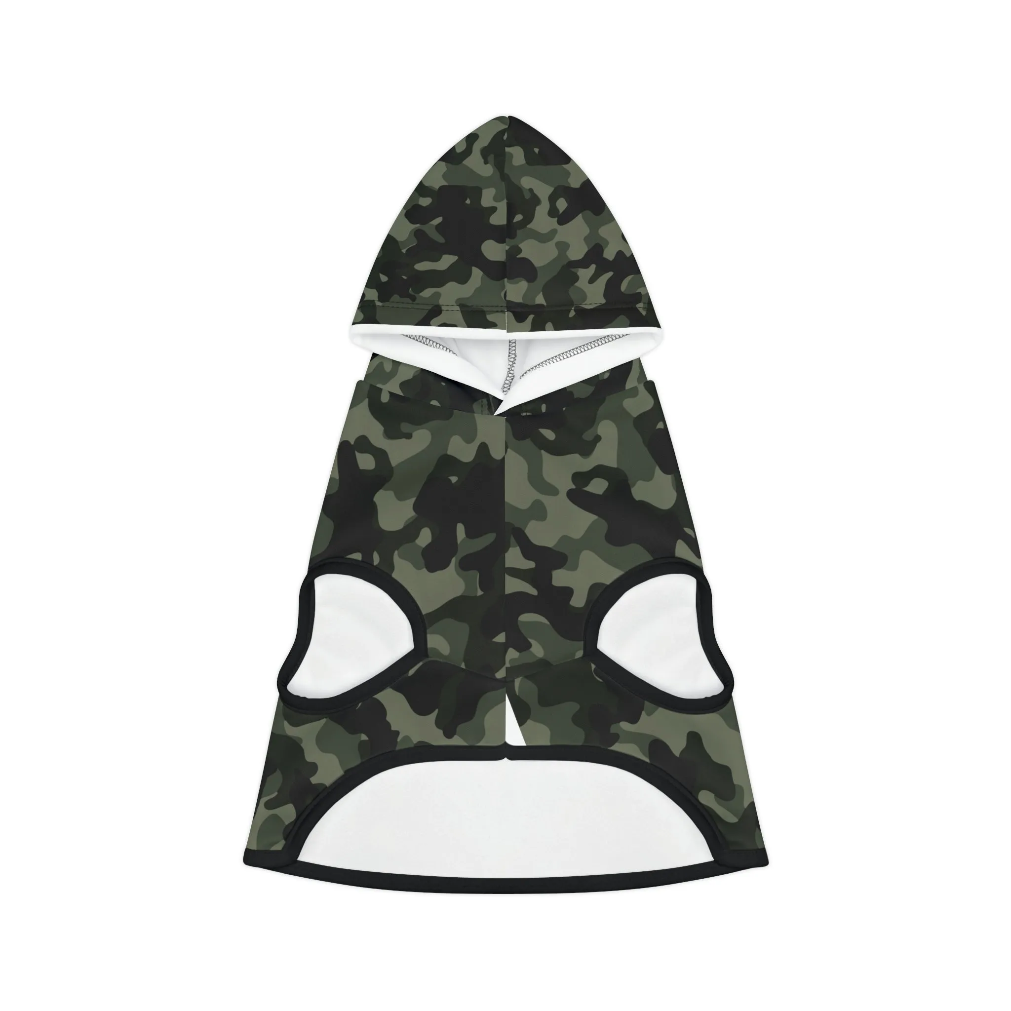 Dog Hoodie Sweater, Camouflage Dark Green - Comfortable Dog Clothes