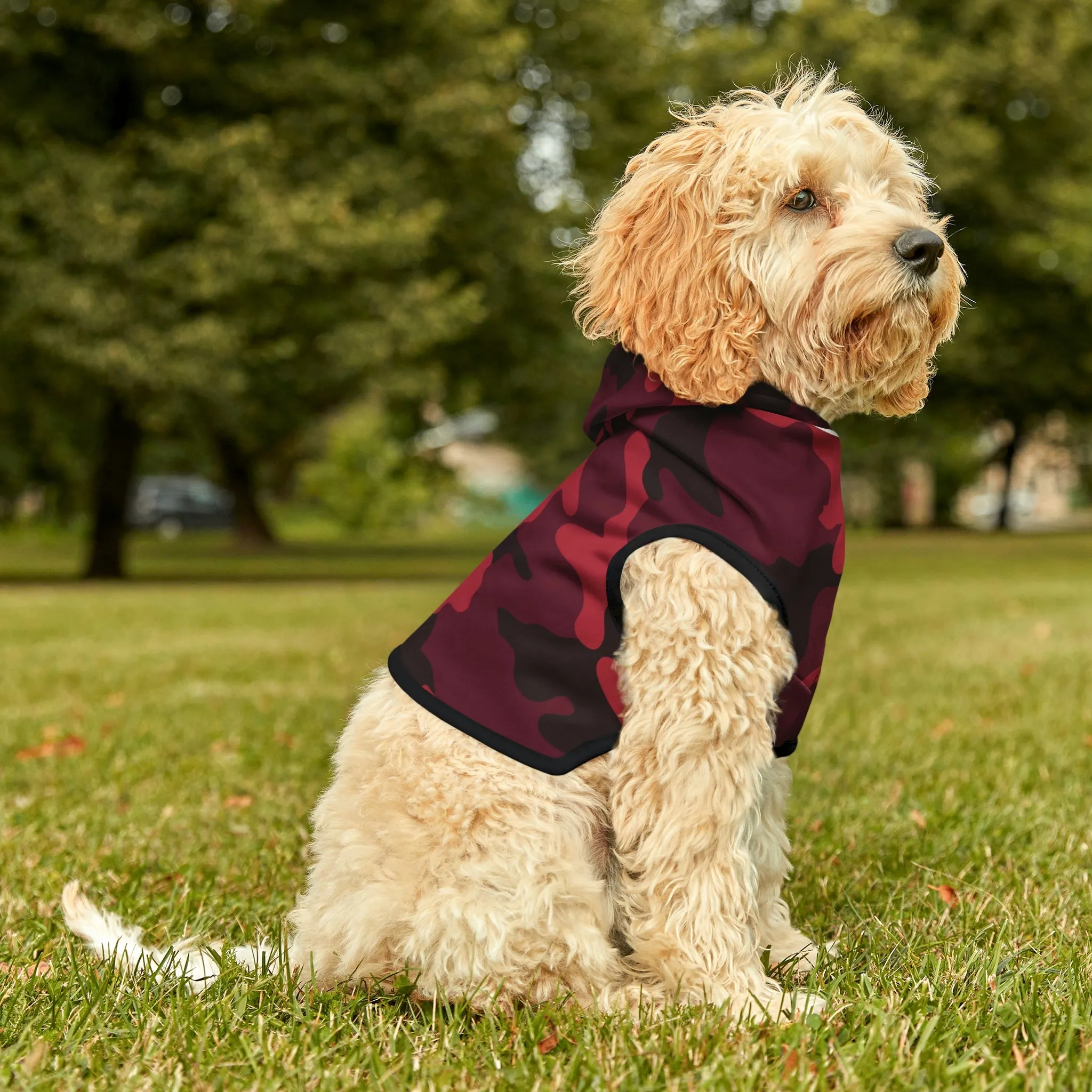 Dog Hoodie Sweater, Camouflage Red - Comfortable Dog Clothes