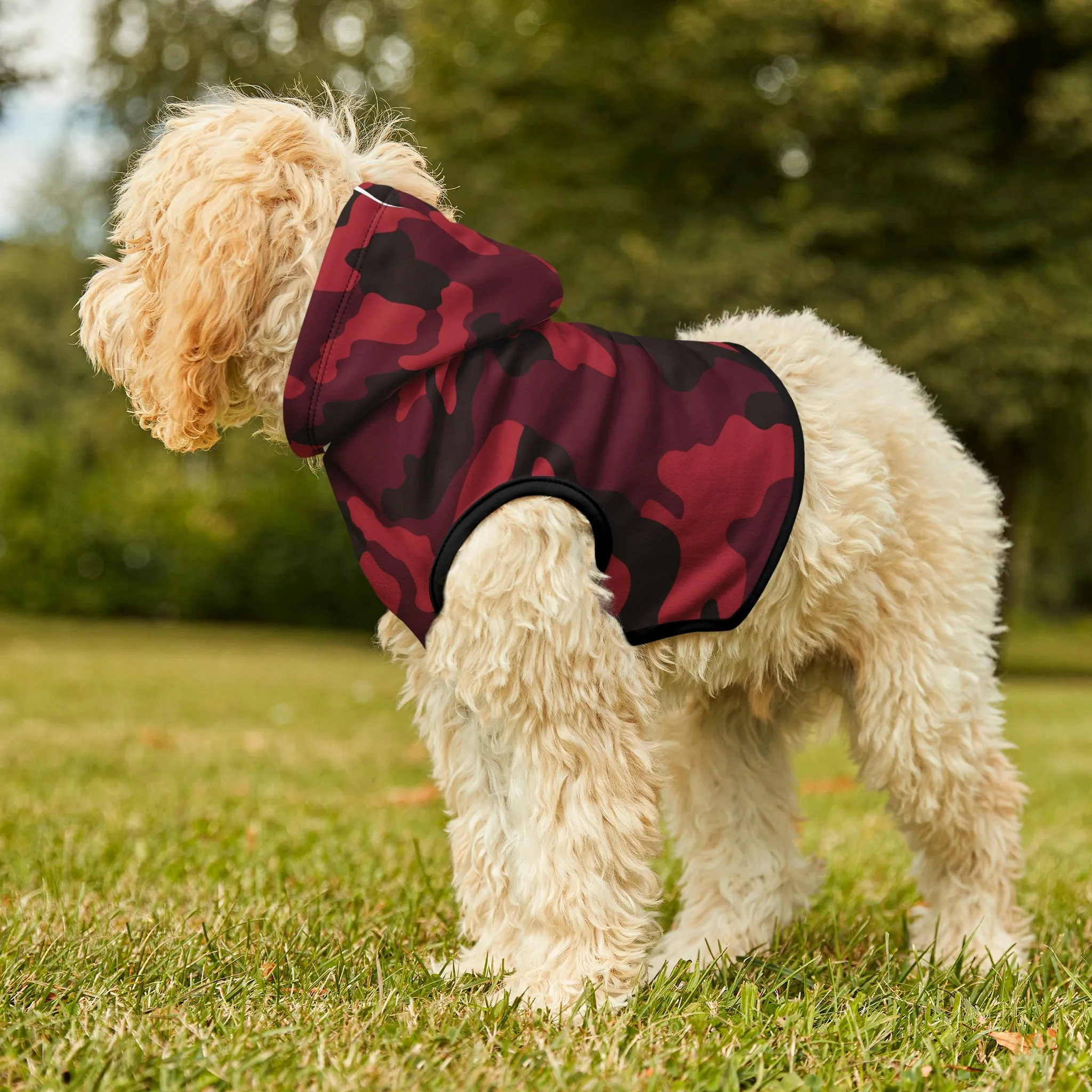Dog Hoodie Sweater, Camouflage Red - Comfortable Dog Clothes