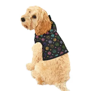 Dog Hoodie Sweater, Colorful Paw Prints - Comfortable Dog Clothes