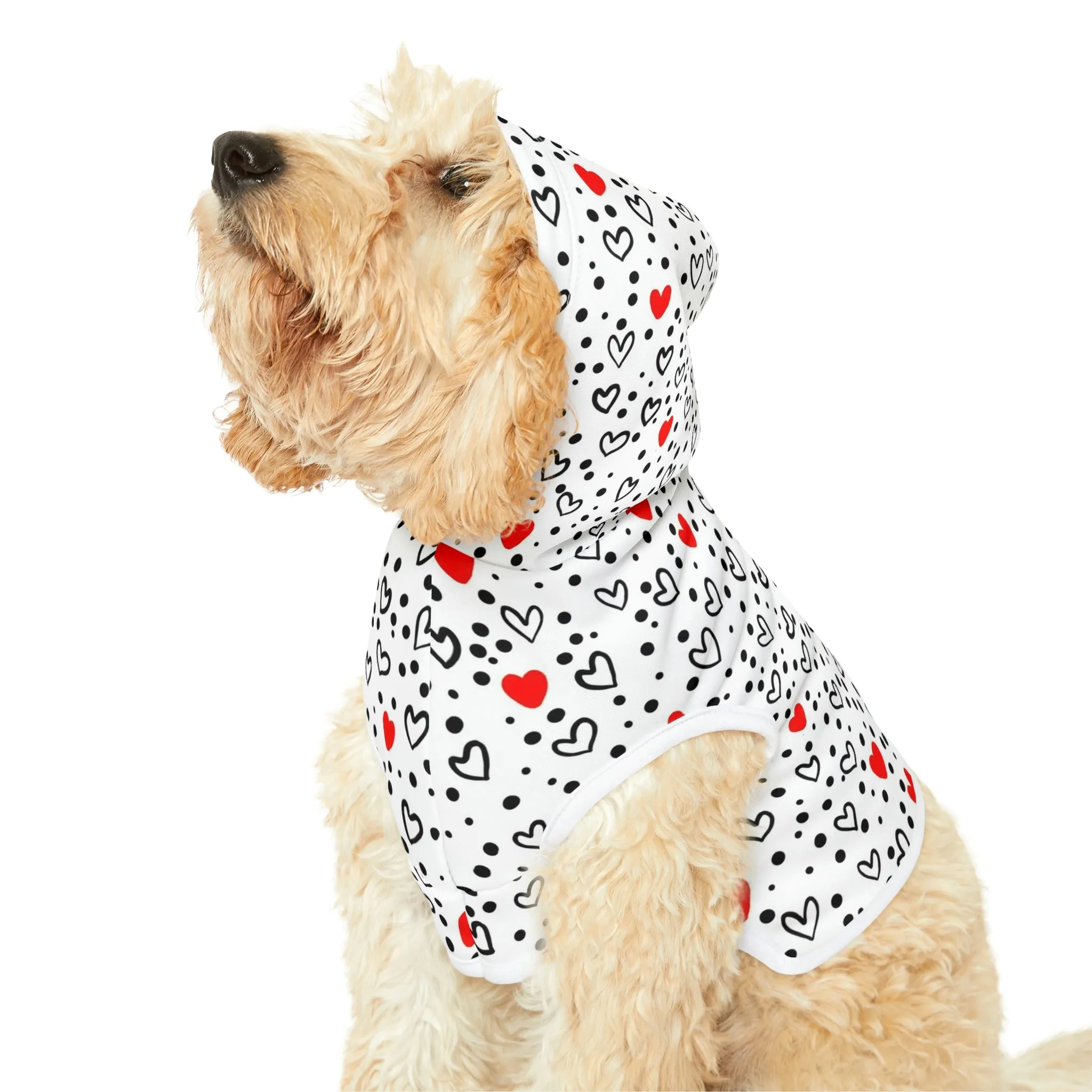 Dog Hoodie Sweater, Lovely Hearts - Comfortable Dog Clothes
