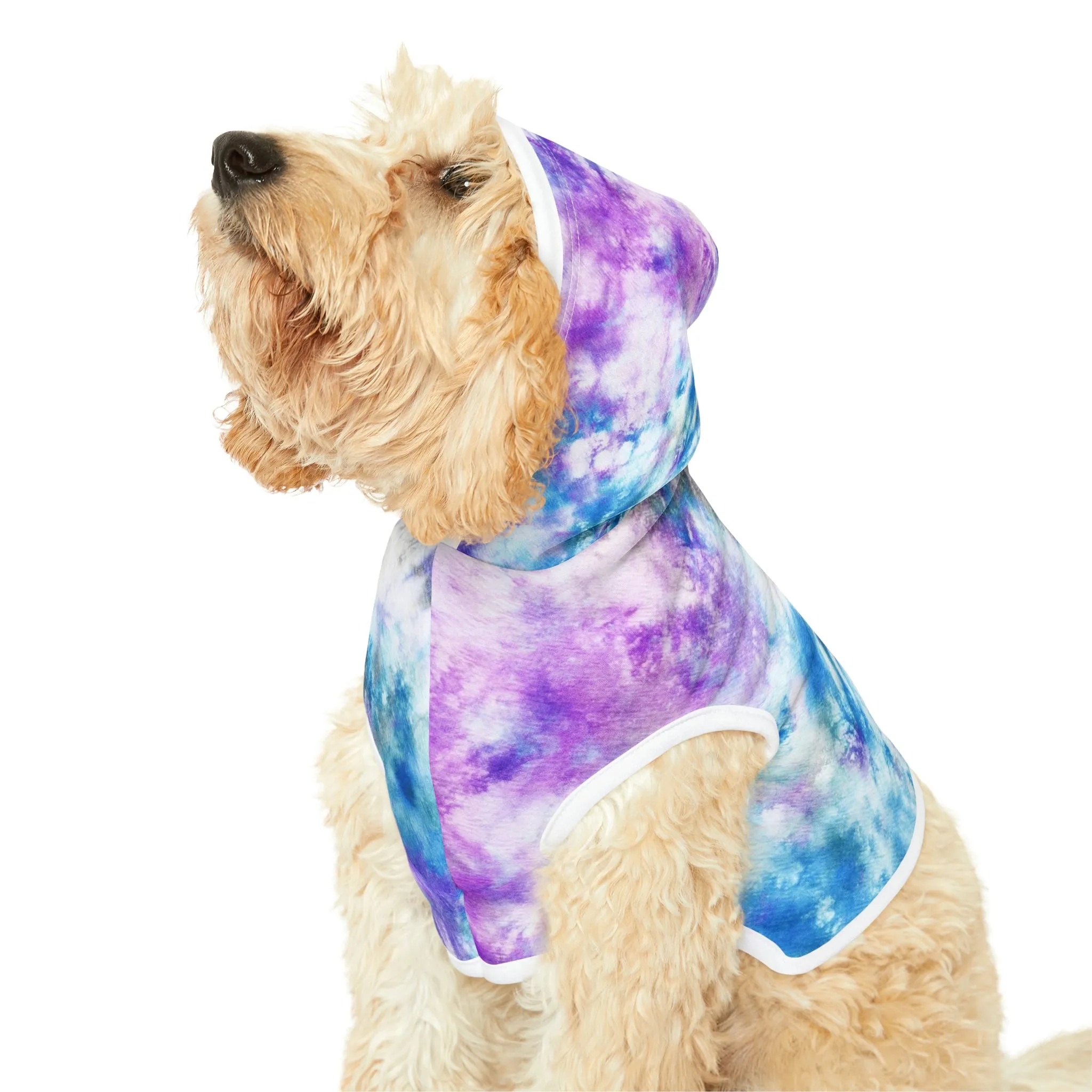 Dog Hoodie Sweater, Tie Dye Purple - Comfortable Dog Clothes
