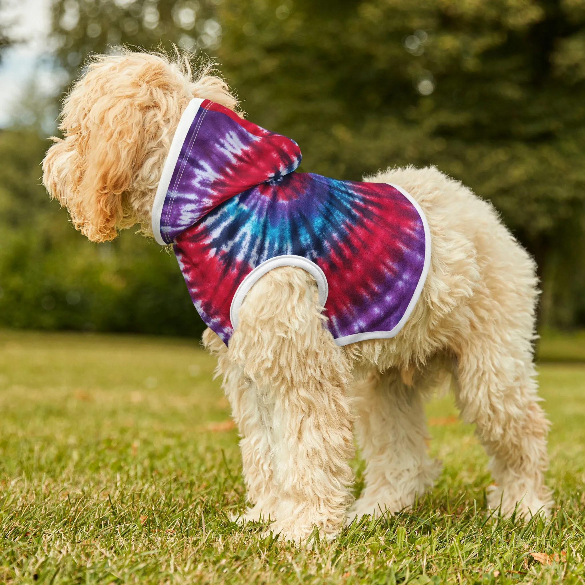 Dog Hoodie Sweater, Tie Dye Red - Comfortable Dog Clothes