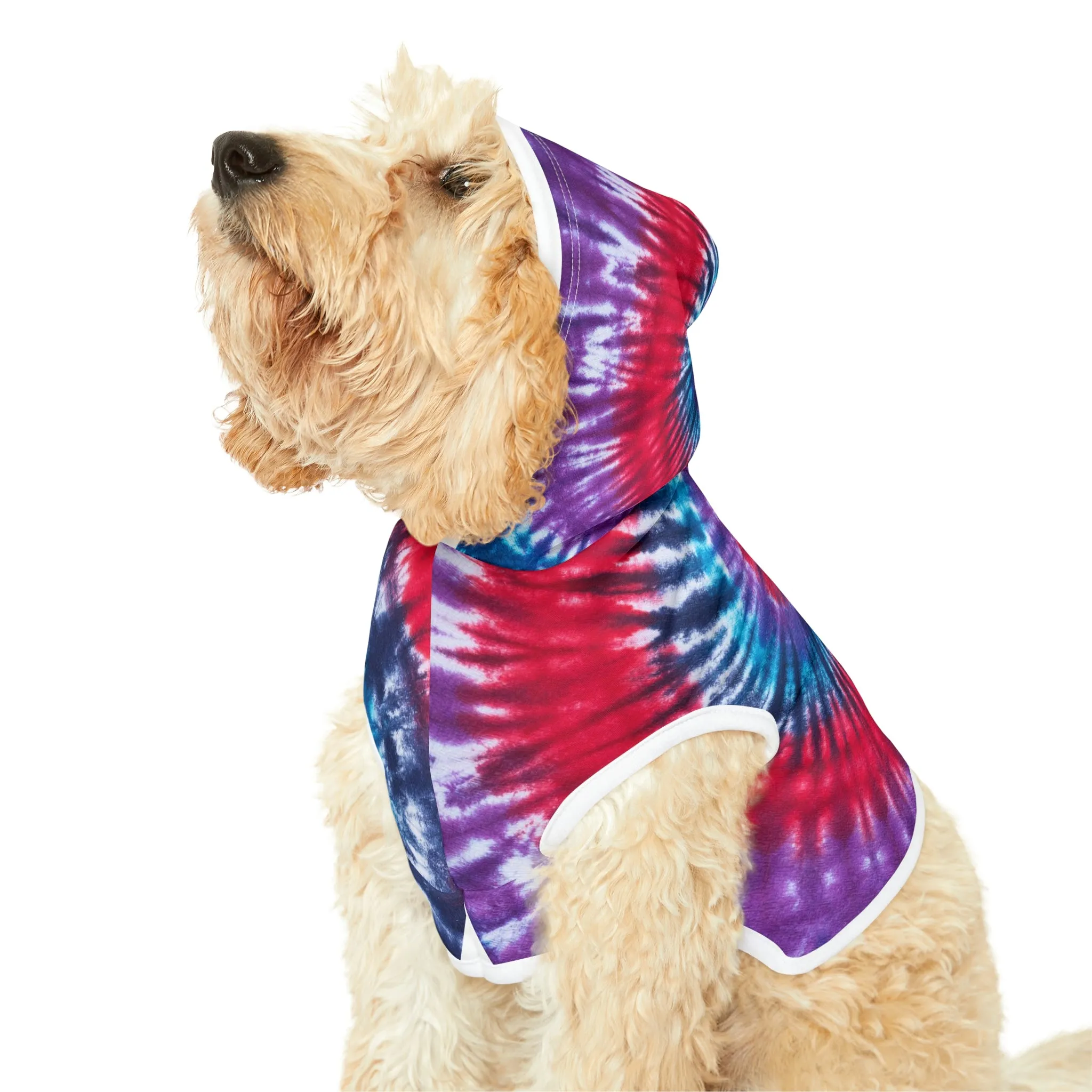 Dog Hoodie Sweater, Tie Dye Red - Comfortable Dog Clothes