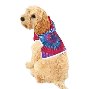Dog Hoodie Sweater, Tie Dye Red - Comfortable Dog Clothes