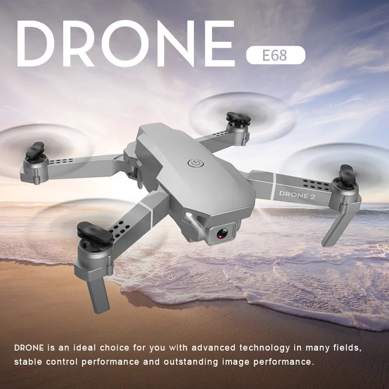 E68 pro  2.4G Selfie WIFI FPV With 4K HD Camera Foldable RC Quadcopter RTF Quadcopter height to maintain drone Toys Kid 1080P