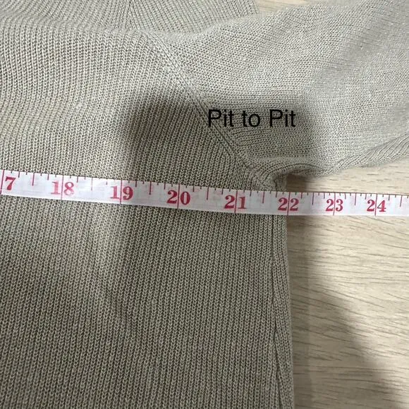 Eileen Fisher Women’s Organic Linen Cotton Knit Long Cardigan in Tan Size Large