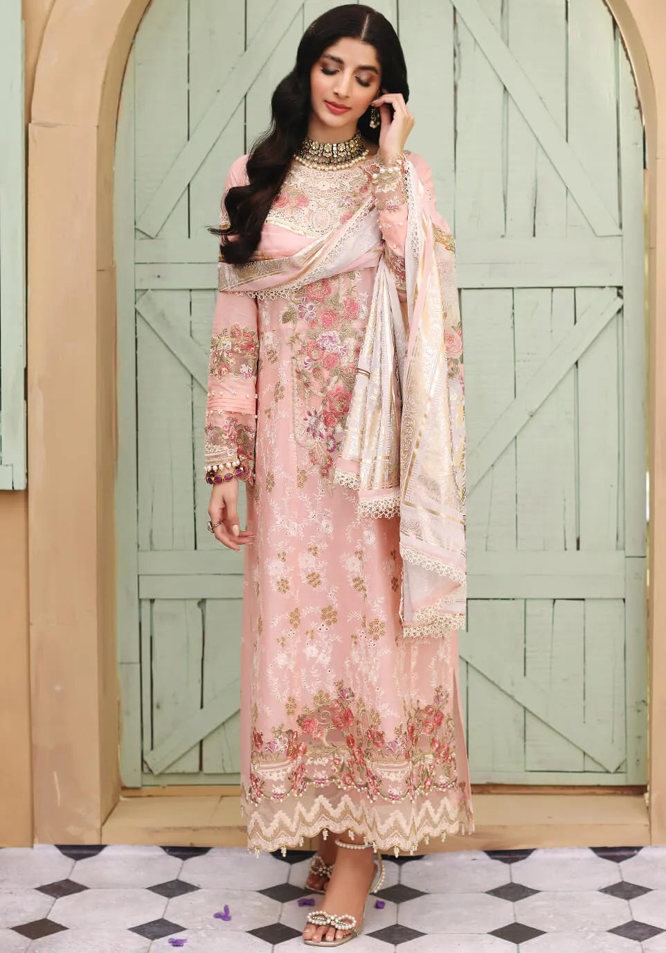 ELF-4 Jardin | Elaf Luxury Festive Lawn Collection 2022 | Unstitched Embroidered Lawn Suits