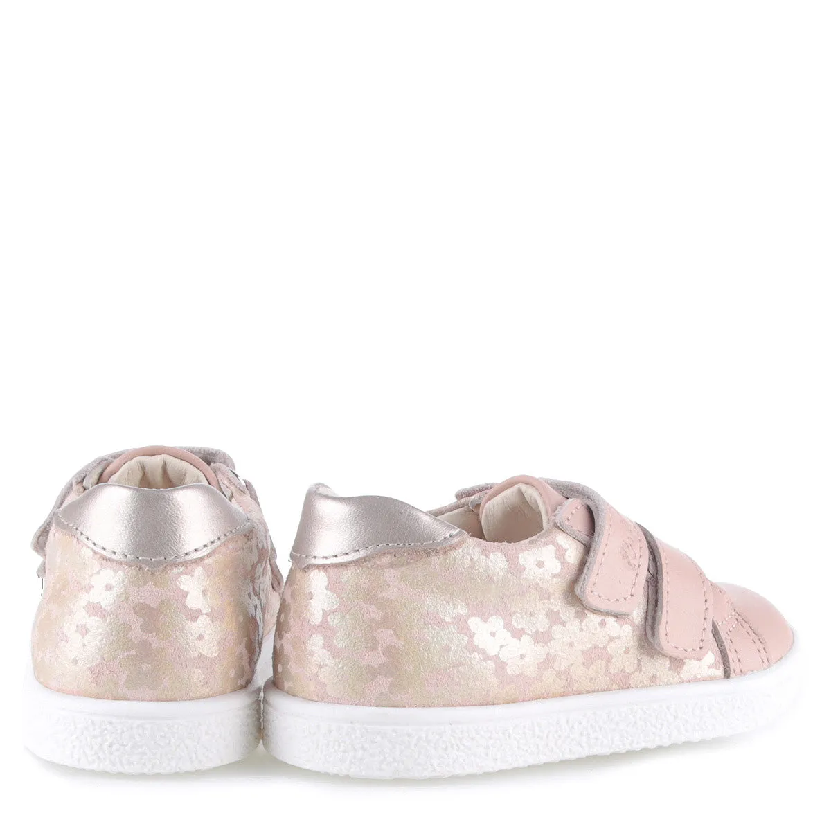 Emel Pink Metallic Floral Velcro Sneaker