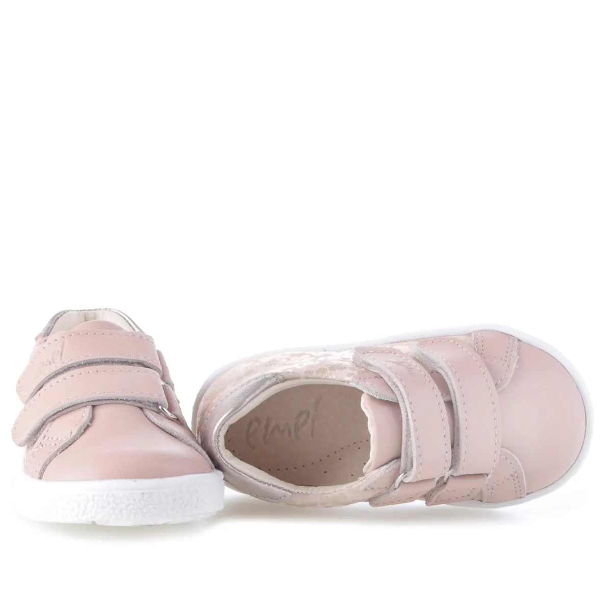 Emel Pink Metallic Floral Velcro Sneaker