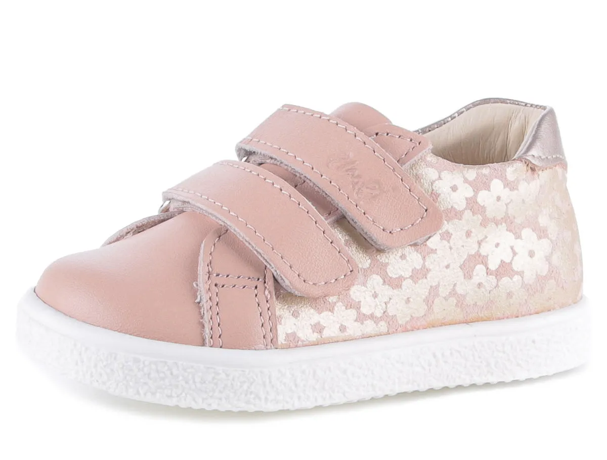 Emel Pink Metallic Floral Velcro Sneaker