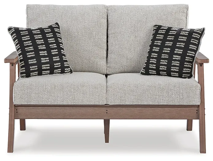 Emmeline Outdoor Sofa and Loveseat with Coffee Table and 2 End Tables