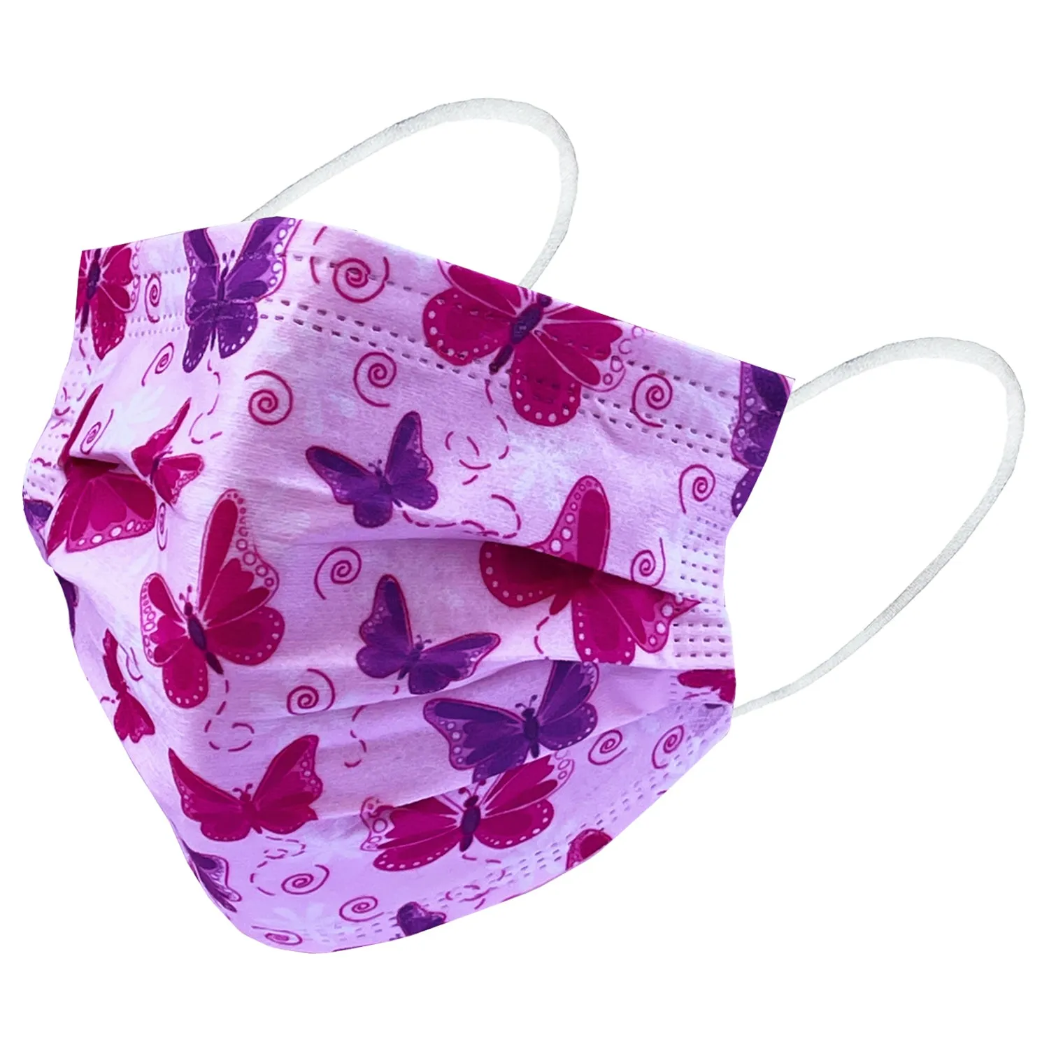 Everydayspecial Disposable Safety Mask 3 Layer Protection Face Mask for Adults 50 pcs (Butterfly Print)