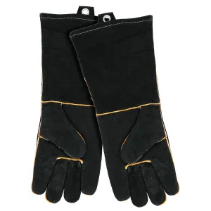 Extra Long Leather BBQ Gloves