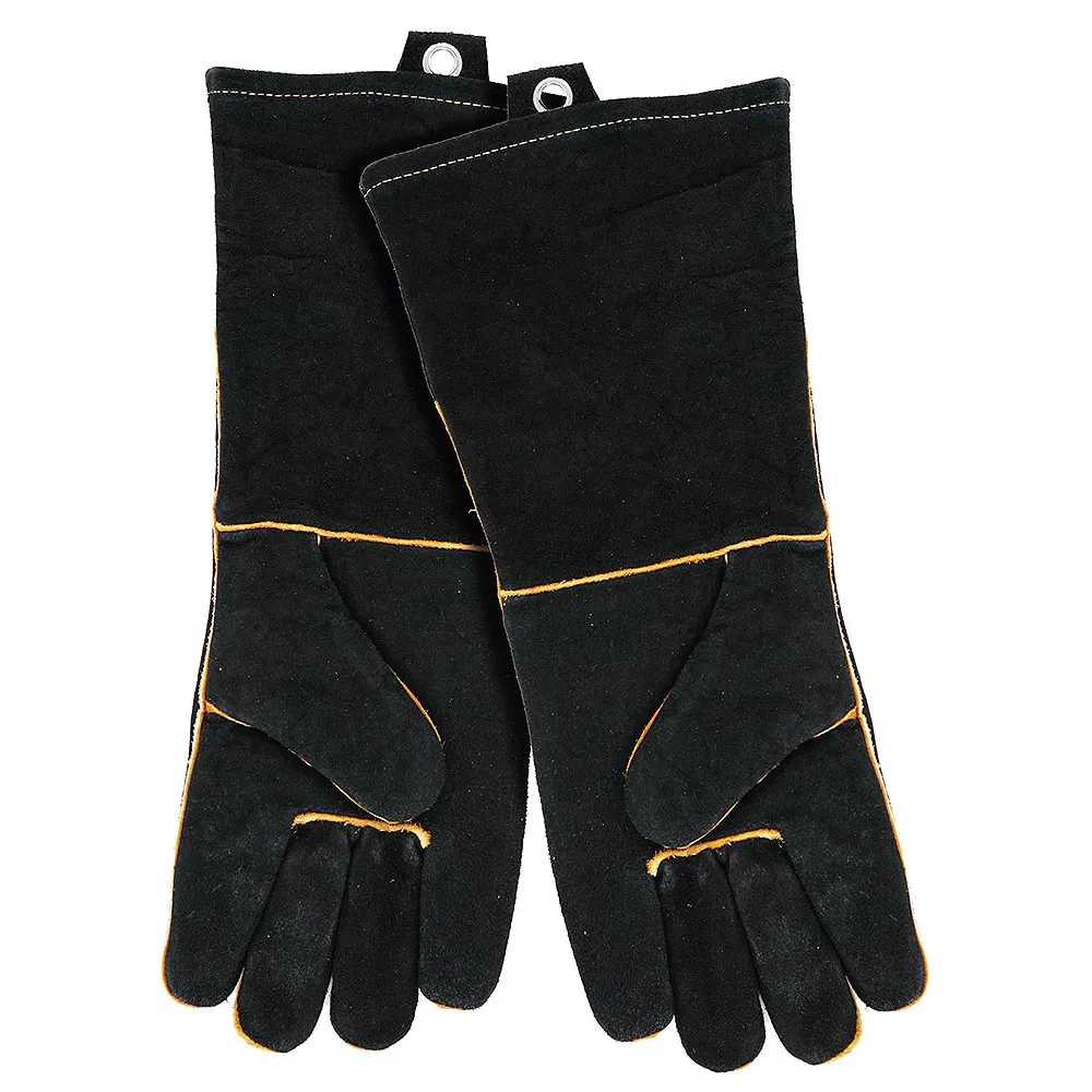 Extra Long Leather BBQ Gloves