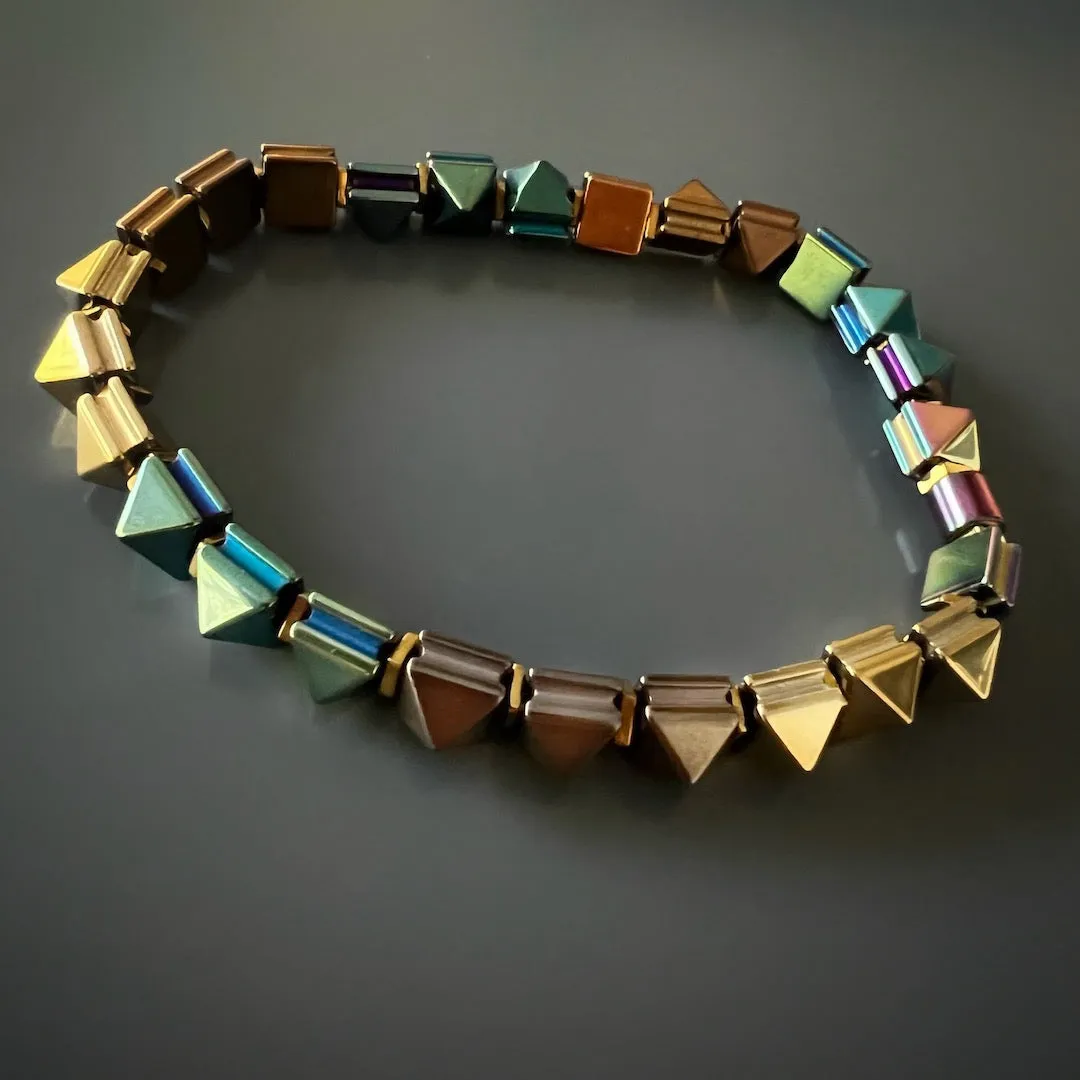 Fancy Hematite Stone Beaded Ankle Bracelet