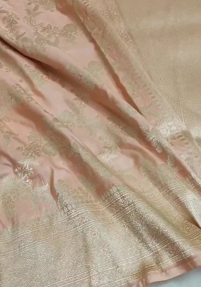 Fashion Vibes Presents Pure Banarasi Khaddi Katan Silk Tanchoi Brocade Handloom Saree