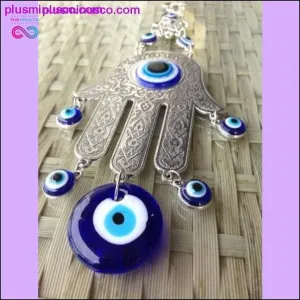 Fatima Hamsa Hand Amulet Turkish Evil Blue Eye Metal