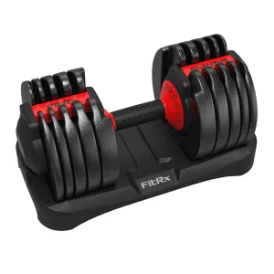 FitRx SmartBell, Quick-Select Adjustable Dumbbell for Home Gym, 5-52.5 lbs. Weight, Black, Single - display_model