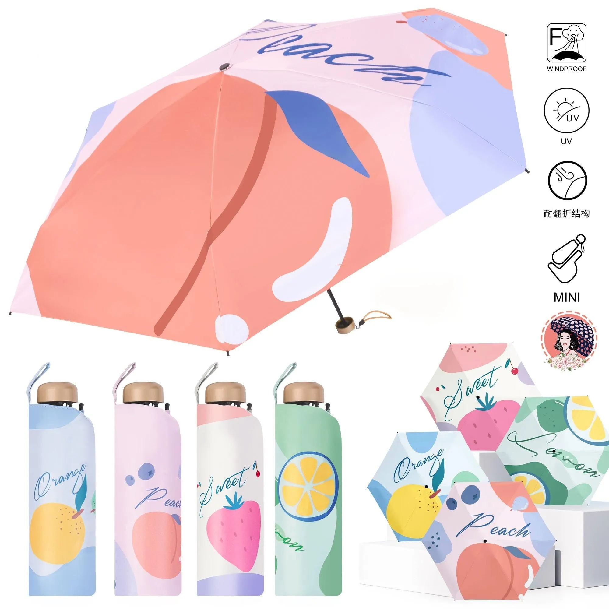 Fruity Mini Sun Protection Umbrella
