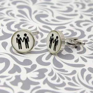 Gay Wedding Marriage Cufflinks Fair Holding Hands