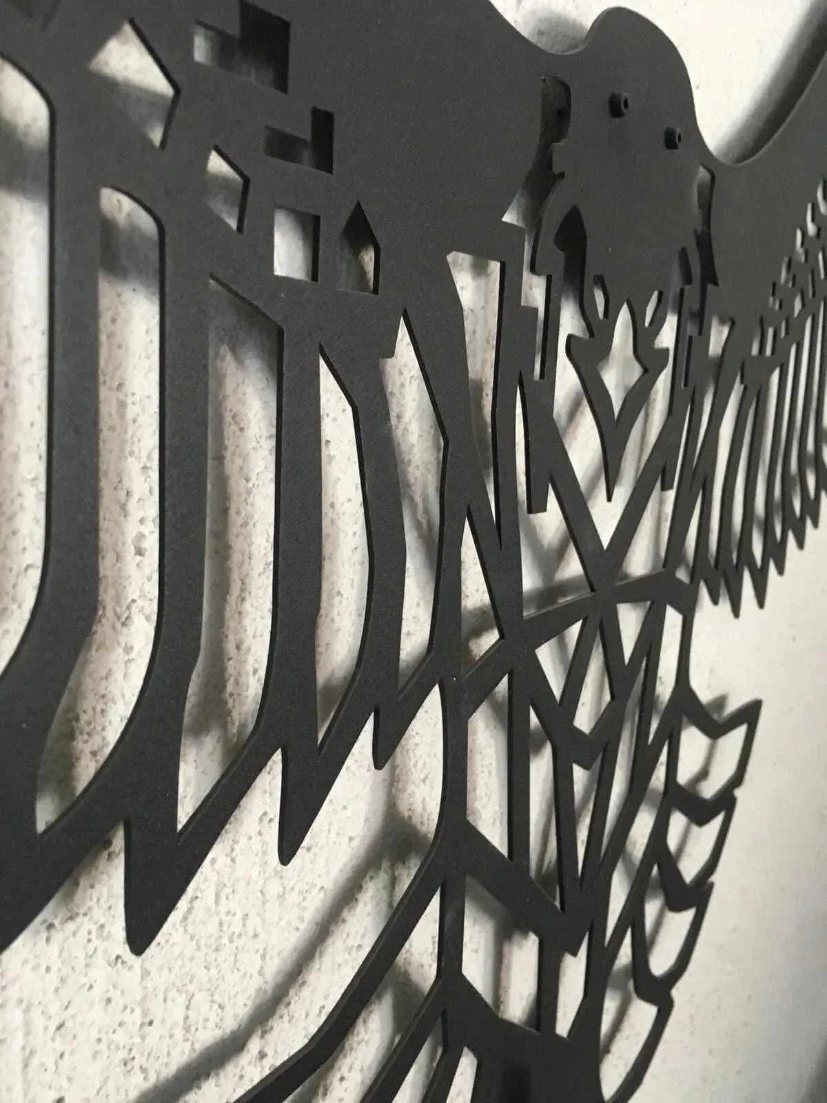 Geometric Flying Eagle Metal Wall Decor