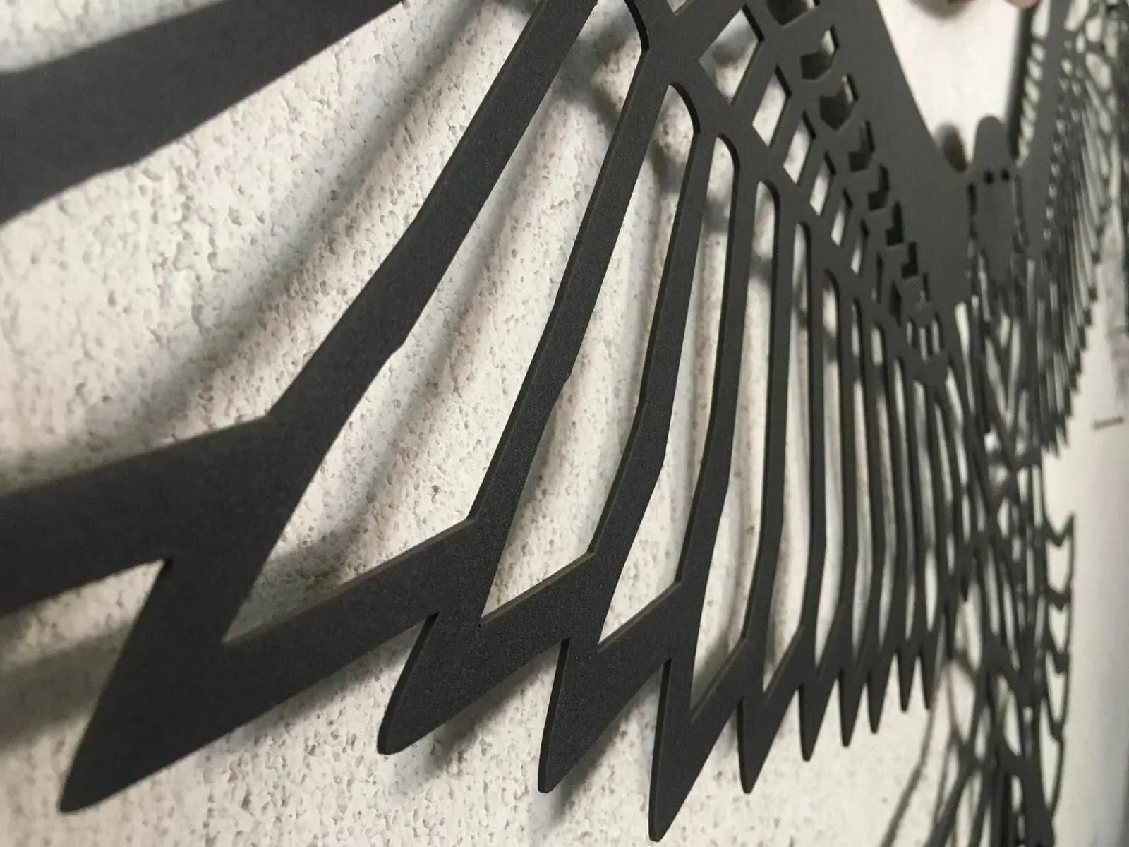 Geometric Flying Eagle Metal Wall Decor