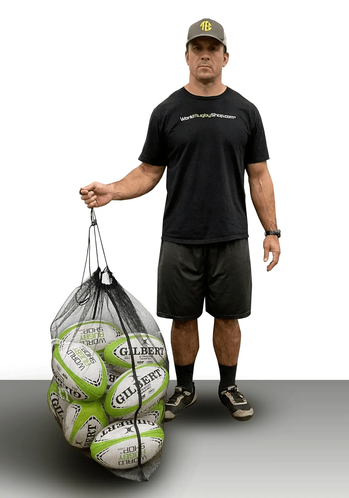 Gilbert Large Mesh Rugby Ball & Equipment Bag