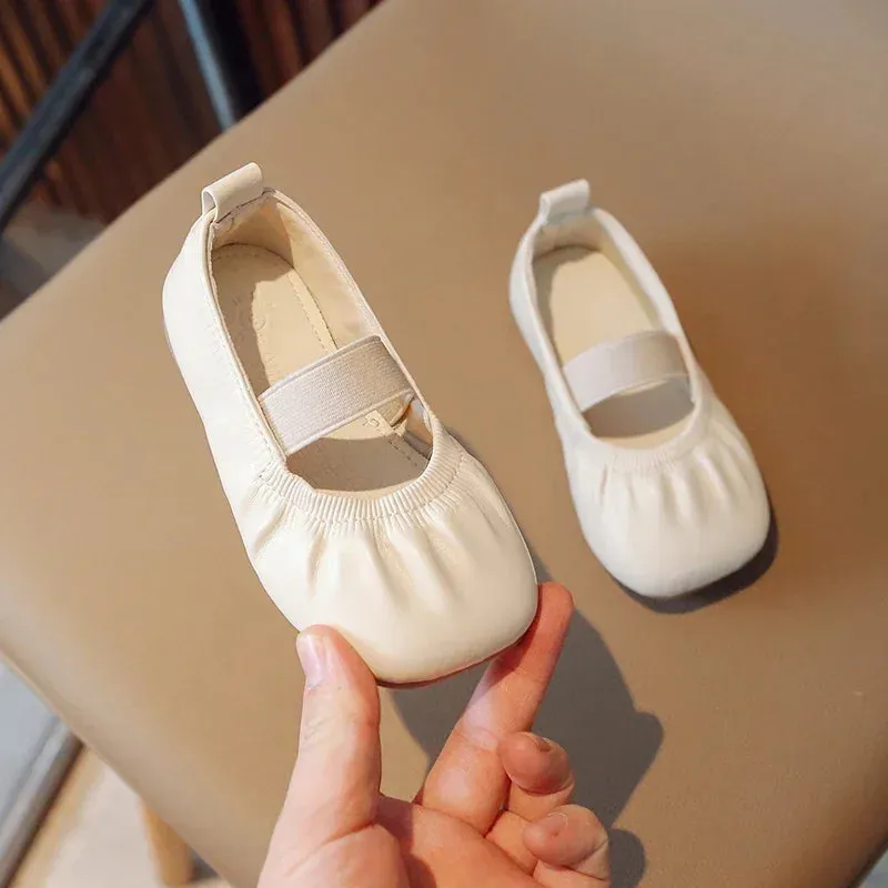 Girls' Comfy Leather Flat Shoes