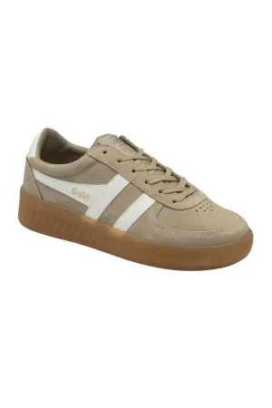 Gola Grandslam Suede Sneakers for Women in Bone/Off White/Gum | CLA589-BONE/GUM