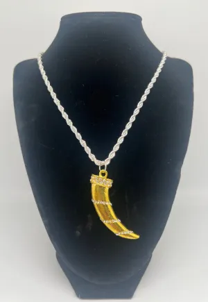 Gold Tooth & Sterling Silver Chain
