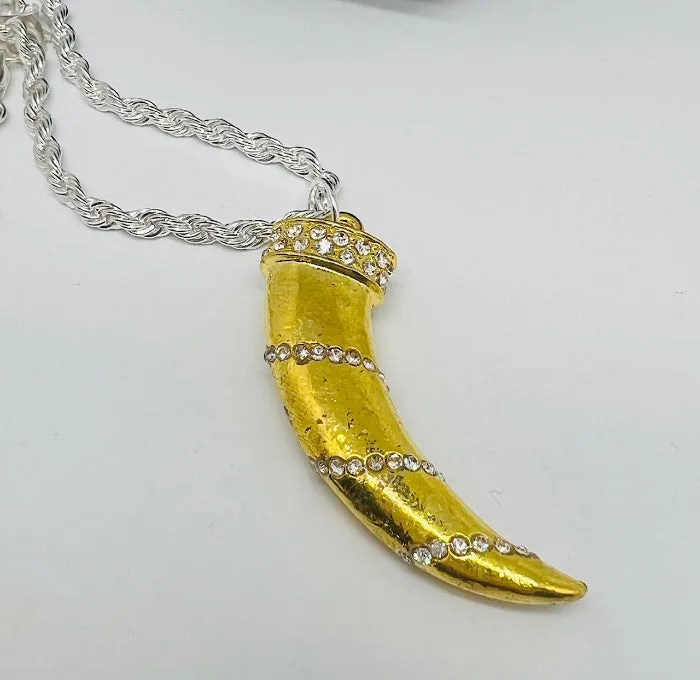 Gold Tooth & Sterling Silver Chain