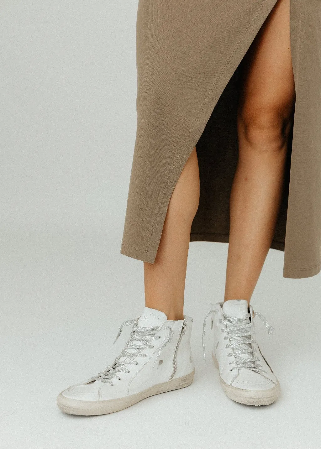 Golden Goose Deluxe Brand Slide Sneakers in White