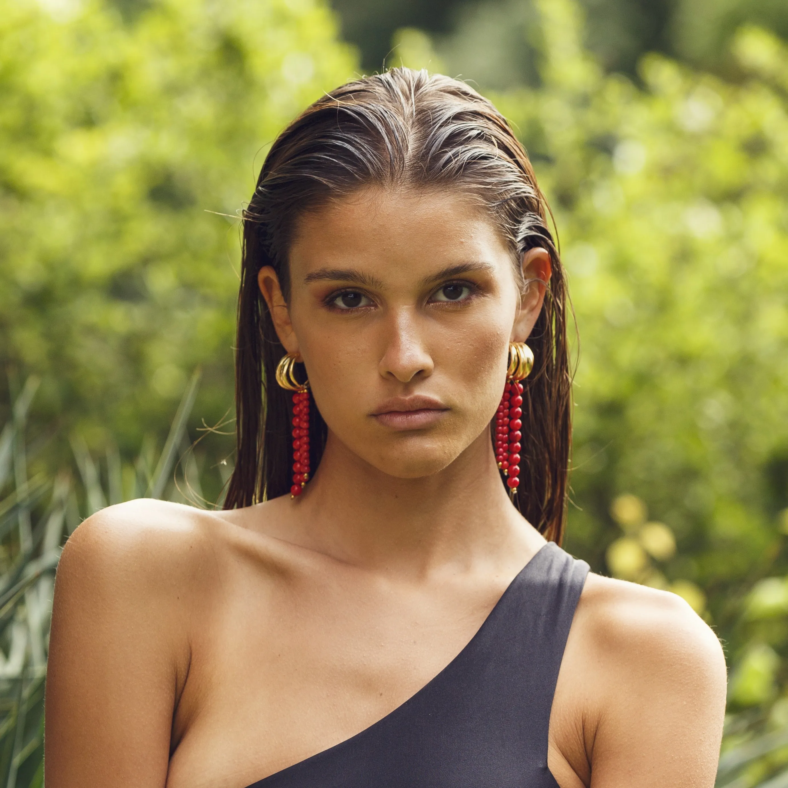 Grape Red  Earring