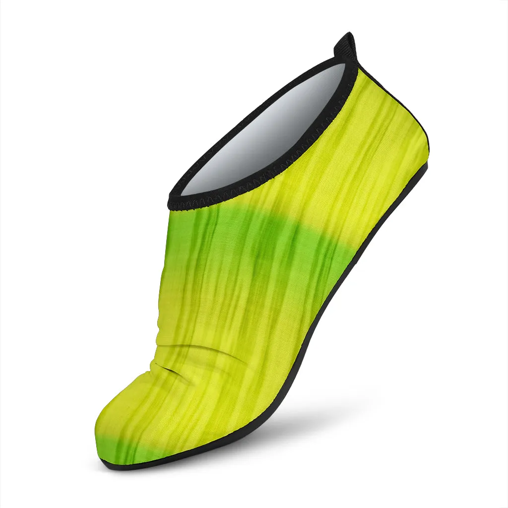 Green and Yellow Tie Dye Water Shoes