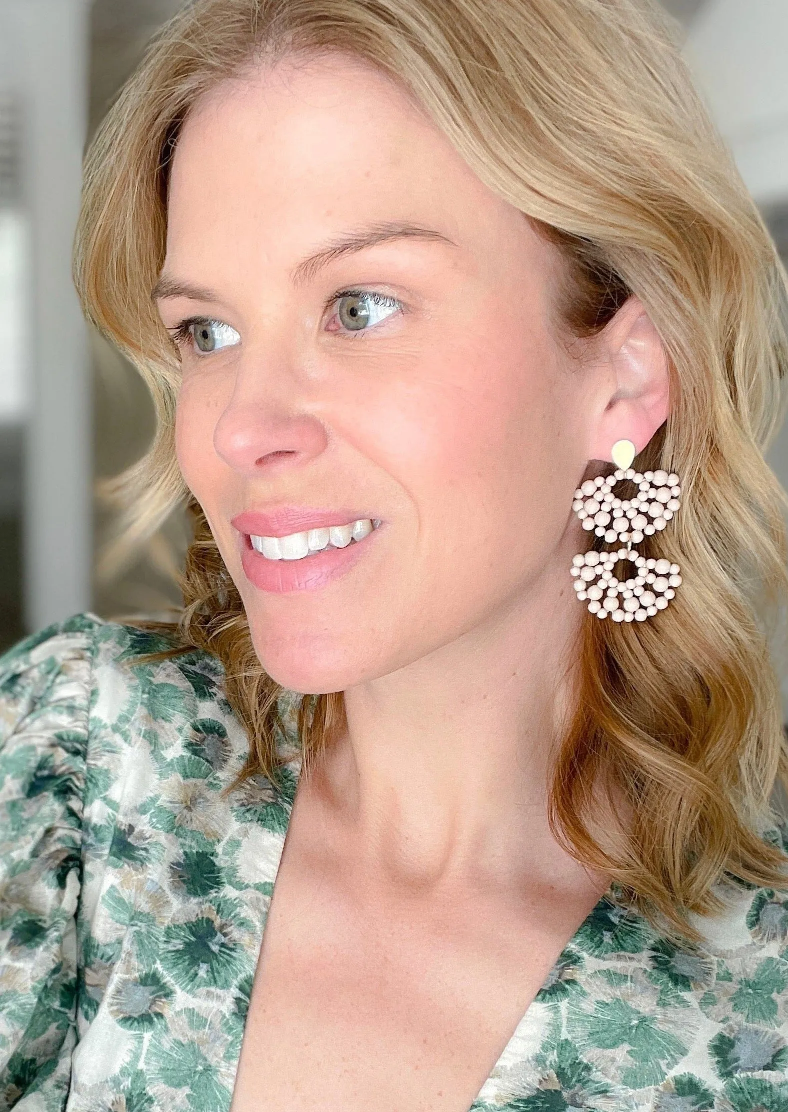 Half-Moon Dangle Earbobs