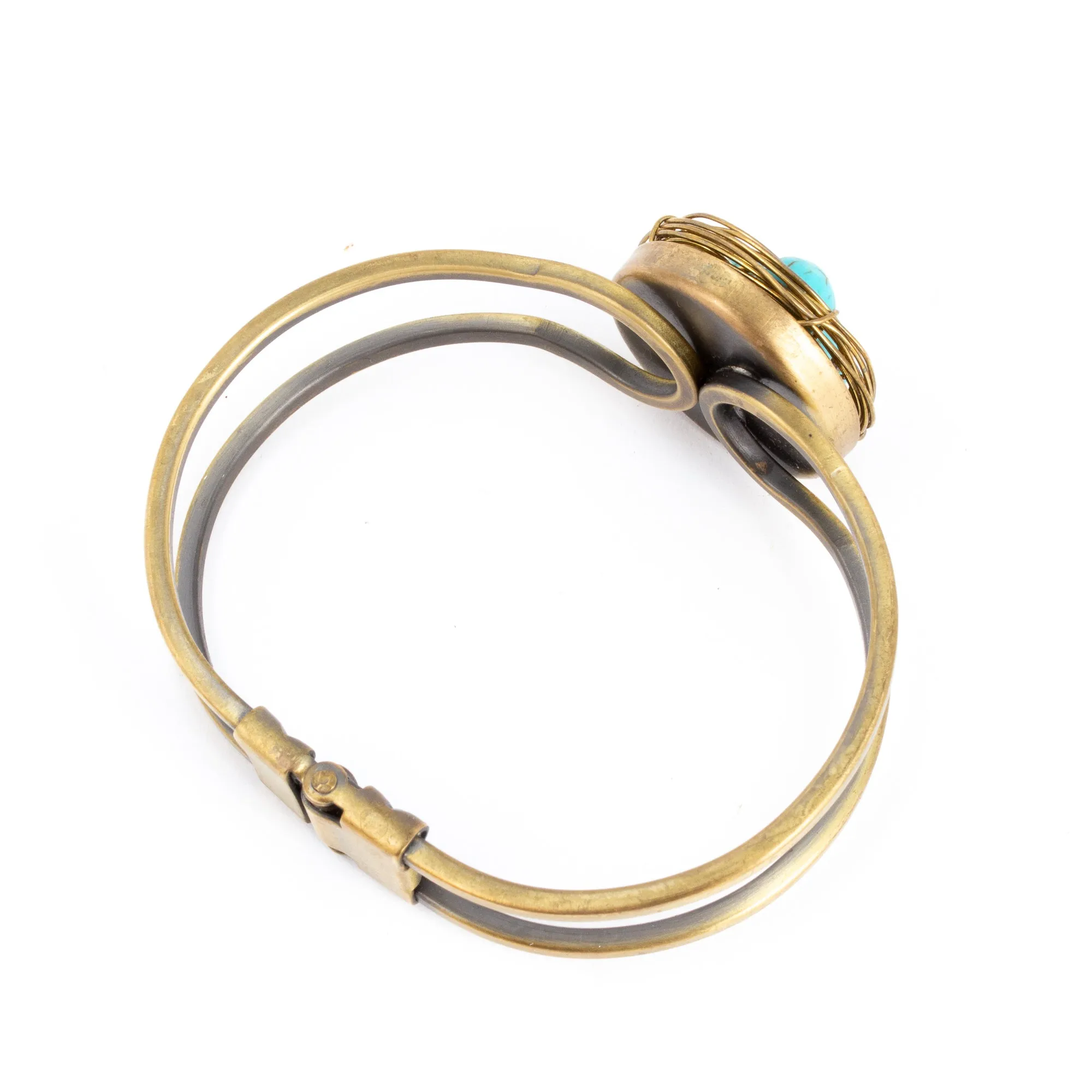 Handmade Birds Nest Hinged Cuff